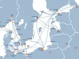 Mapa pokazuje trasy promowe z Polski do Skandynawii. Gdzie szukać połączeń promowych dla transportu ciężarowego z polski do skandynawii? Sprawdź porty jak Gdynia, Gdańsk, Świnoujście.