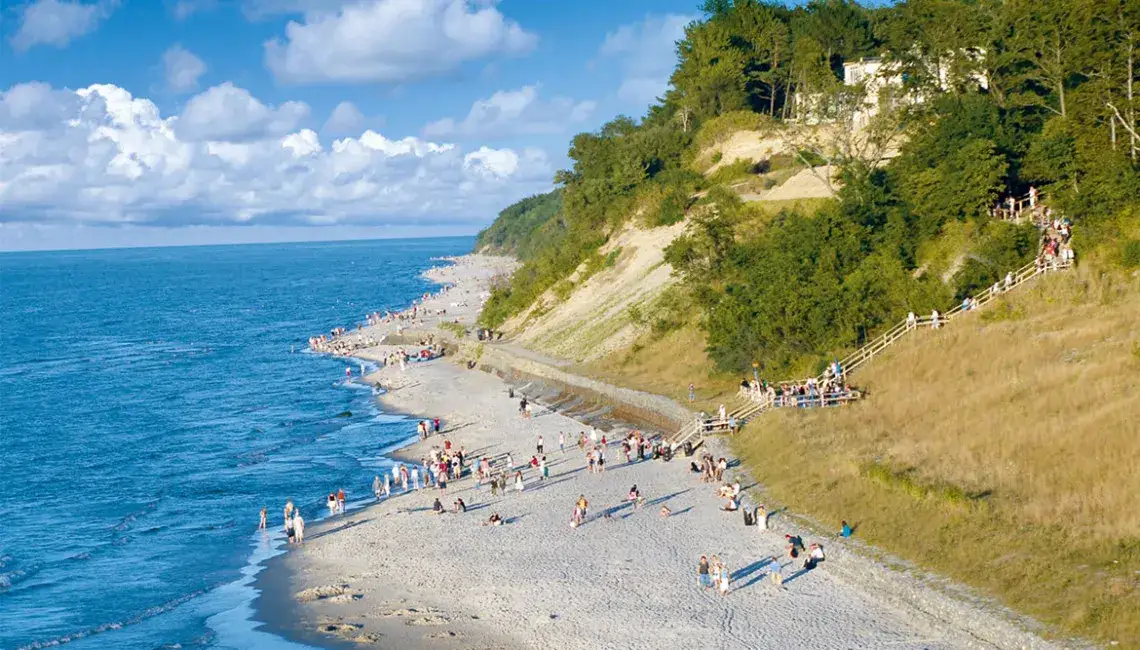 Jastrzębia Góra klif wybrzeże